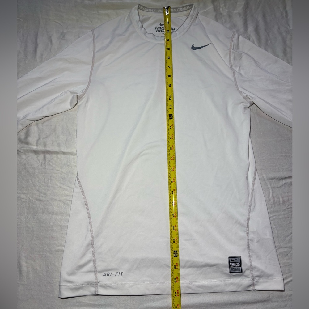 Nike Pro combat White Long Sleeve Shirt - Picture 5 of 14